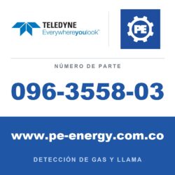 Teledyne Meridian 096-3558-03 Gabinete de aluminio, Pantalla calefaccionada, Tapa de extremo de plástico, Cabezal remoto, CSA