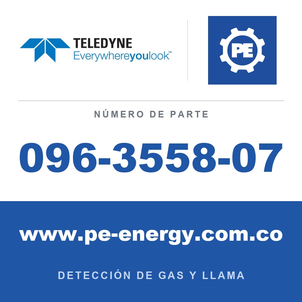 Teledyne Meridian 096-3558-07 Carcasa de aluminio, Pantalla con calefacción, Tapa de extremo de acero inoxidable, Cabezal remoto, CSA