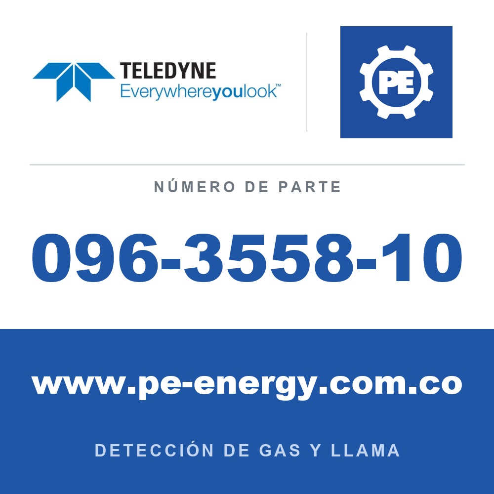 Teledyne Meridian 096-3558-10 Carcasa de acero inoxidable, HART, Pantalla estándar, Tapa de extremo de plástico, Cabezal remoto