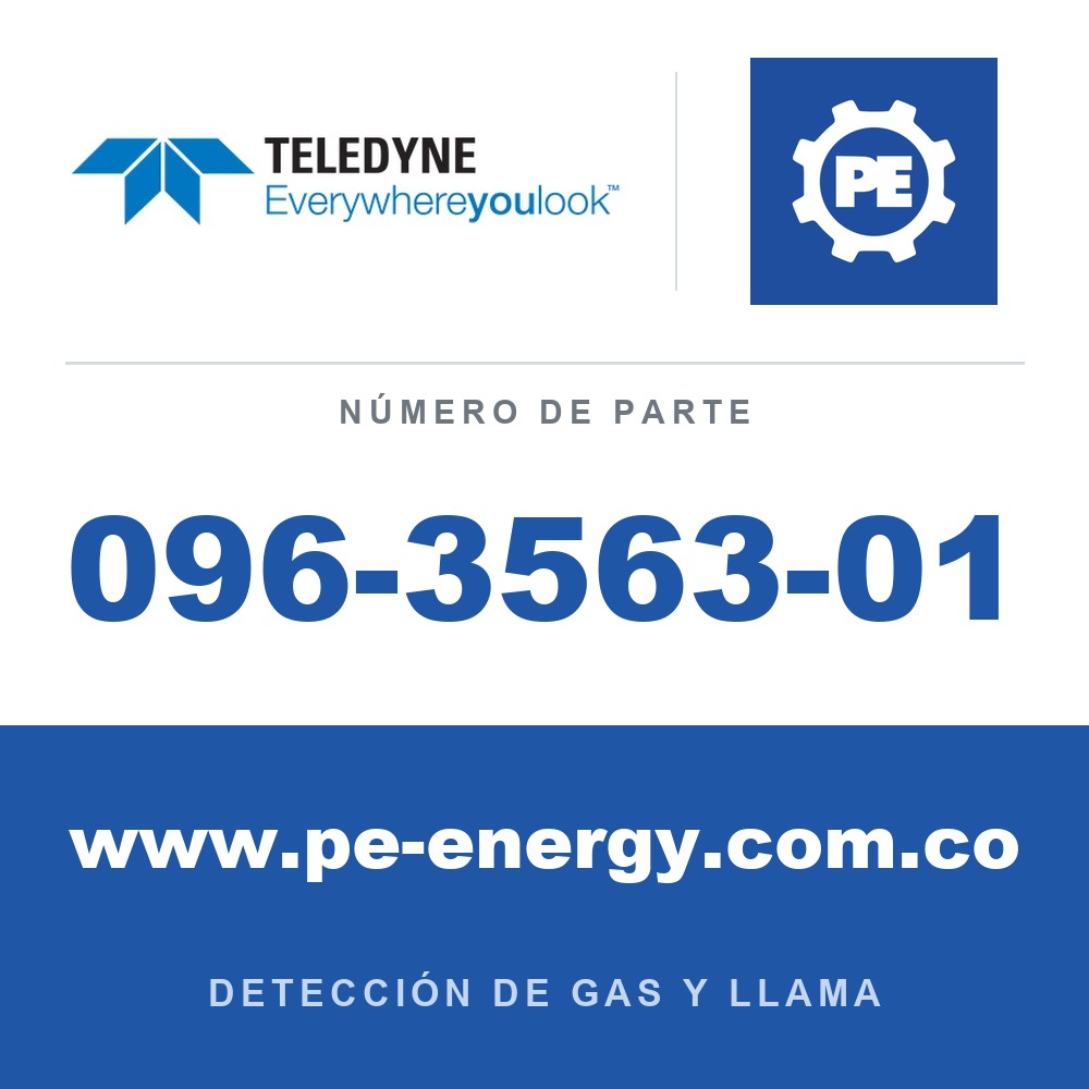 Teledyne Meridian 096-3563-01 Carcasa de aluminio, pantalla estándar, tapa de plástico, INMETRO