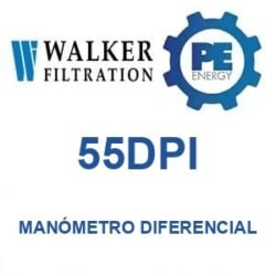 Walker Filtration 55DPI - Walker 55DPI Manómetro de presión diferencial serie Alpha