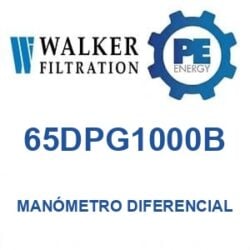 Walker Filtration 65DPG1000B - Walker 65DPG1000B Manómetro de presión diferencial serie Alpha