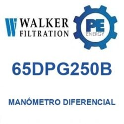 Walker Filtration 65DPG250B - Walker 65DPG250B Manómetro de presión diferencial serie Alpha