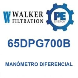 Walker Filtration 65DPG700B - Walker 65DPG700B Manómetro de presión diferencial serie Alpha
