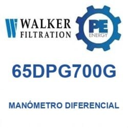 Walker Filtration 65DPG700G - Walker 65DPG700G Manómetro de presión diferencial serie Alpha