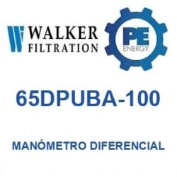 Walker Filtration 65DPUBA-100 - Walker 65DPUBA-100 Manómetro de presión diferencial serie Alpha