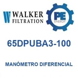 Walker Filtration 65DPUBA3-100 - Walker 65DPUBA3-100 Manómetro de presión diferencial serie Alpha