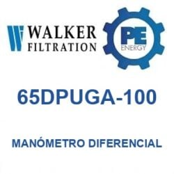 Walker Filtration 65DPUGA-100 - Walker 65DPUGA-100 Manómetro de presión diferencial serie Alpha