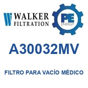 Walker Filtration A30032MV - Walker A30032MV Filtro para vacío médico serie Alpha