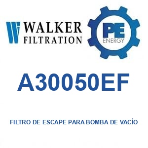 Walker Filtration A30050EF - Walker A30050EF Filtro de escape para bomba de vacío serie Alpha