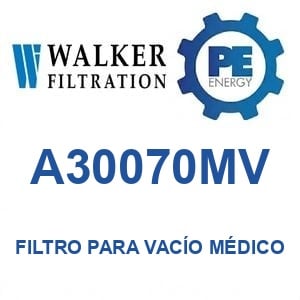 Walker Filtration A30070MV - Walker A30070MV Filtro para vacío médico serie Alpha