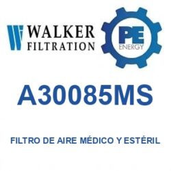 Walker Filtration A30085MS - Walker A30085MS Filtro de aire médico y estéril serie Alpha
