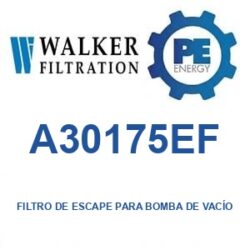 Walker Filtration A30175EF - Walker A30175EF Filtro de escape para bomba de vacío serie Alpha