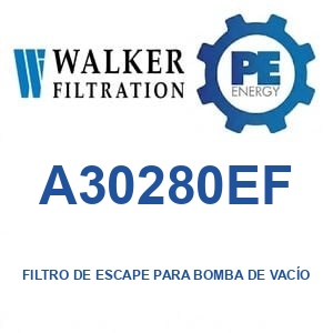 Walker Filtration A30280EF - Walker A30280EF Filtro de escape para bomba de vacío serie Alpha