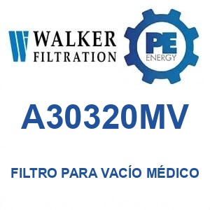 Walker Filtration A30320MV - Walker A30320MV Filtro para vacío médico serie Alpha
