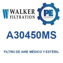 Walker Filtration A30450MS - Walker A30450MS Filtro de aire médico y estéril serie Alpha