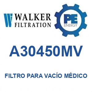 Walker Filtration A30450MV - Walker A30450MV Filtro para vacío médico serie Alpha