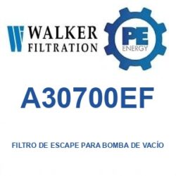 Walker Filtration A30700EF - Walker A30700EF Filtro de escape para bomba de vacío serie Alpha