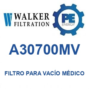 Walker Filtration A30700MV - Walker A30700MV Filtro para vacío médico serie Alpha