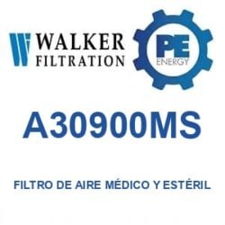 Walker Filtration A30900MS - Walker A30900MS Filtro de aire médico y estéril serie Alpha