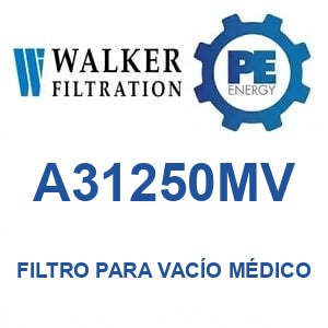 Walker Filtration A31250MV - Walker A31250MV Filtro para vacío médico serie Alpha