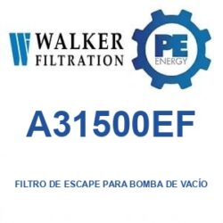 Walker Filtration A31500EF - Walker A31500EF Filtro de escape para bomba de vacío serie Alpha