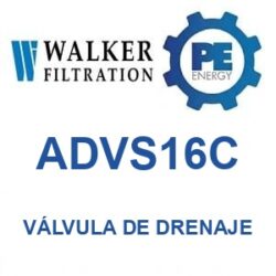 Walker Filtration ADVS16C - Walker ADVS16C Válvula de drenaje serie Alpha