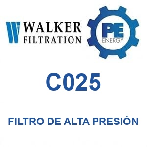 Walker Filtration C025 - Walker C025 Filtro de aire de alta presión