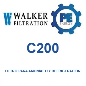 Walker Filtration C200 - Walker C200 Filtro para amoníaco y refrigeración