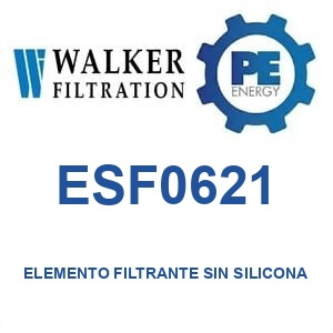 Walker Filtration ESF0621 - Walker ESF0621 Elemento filtrante de repuesto libre de silicona serie Alpha