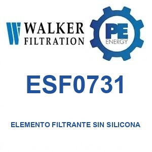 Walker Filtration ESF0731 - Walker ESF0731 Elemento filtrante de repuesto libre de silicona serie Alpha