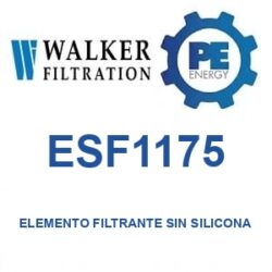 Walker Filtration ESF1175 - Walker ESF1175 Elemento filtrante de repuesto libre de silicona serie Alpha