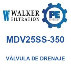 Walker Filtration MDV25SS-350 - Walker MDV25SS-350 Válvula de drenaje serie Alpha