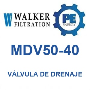 Walker Filtration MDV50-40 - Walker MDV50-40 Válvula de drenaje serie Alpha