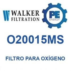 Walker Filtration O20015MS - Walker O20015MS Filtro para servicio de oxígeno serie Alpha