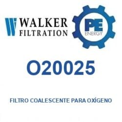 Walker Filtration O20025 - Walker O20025 Filtro coalescente para servicio de oxígeno serie Alpha