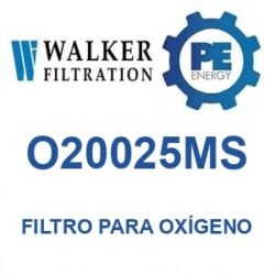 Walker Filtration O20025MS - Walker O20025MS Filtro para servicio de oxígeno serie Alpha