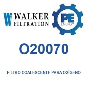 Walker Filtration O20070 - Walker O20070 Filtro coalescente para servicio de oxígeno serie Alpha