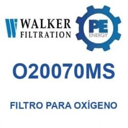 Walker Filtration O20070MS - Walker O20070MS Filtro para servicio de oxígeno serie Alpha