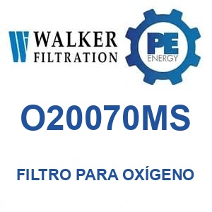 Walker Filtration O20070MS - Walker O20070MS Filtro para servicio de oxígeno serie Alpha