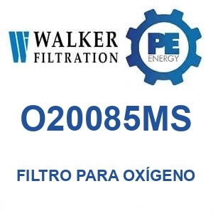 Walker Filtration O20085MS - Walker O20085MS Filtro para servicio de oxígeno serie Alpha