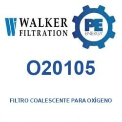 Walker Filtration O20105 - Walker O20105 Filtro coalescente para servicio de oxígeno serie Alpha