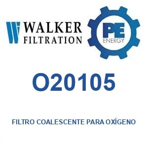Walker Filtration O20105 - Walker O20105 Filtro coalescente para servicio de oxígeno serie Alpha