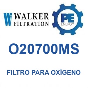 Walker Filtration O20700MS - Walker O20700MS Filtro para servicio de oxígeno serie Alpha