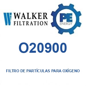 Walker Filtration O20900 - Walker O20900 Filtro de partículas para servicio de oxígeno serie Alpha
