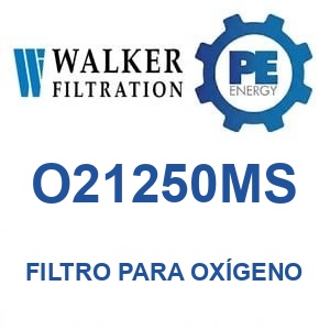 Walker Filtration O21250MS - Walker O21250MS Filtro para servicio de oxígeno serie Alpha