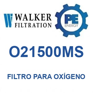 Walker Filtration O21500MS - Walker O21500MS Filtro para servicio de oxígeno serie Alpha