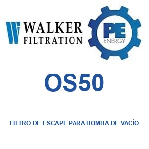 Walker Filtration OS50 - Walker OS50 Filtro de escape para bomba de vacío