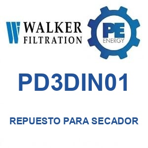 Walker Filtration PD3DIN01 - Walker PD3DIN01 Repuesto para secador de aire serie PROSFD