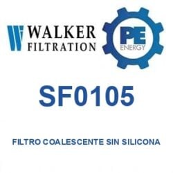 Walker Filtration SF0105 - Walker SF0105 Filtro coalescente libre de silicona serie Alpha